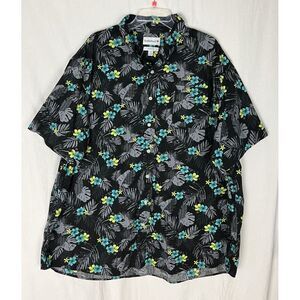 Saddlebred Classic Fit Mens 3XLT Hawaiian Tropical Print‎ Button Front  Shirt